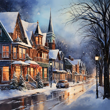 Load image into Gallery viewer, Diamond Painting - Full Round - winter snow street (40*40CM)