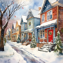 Load image into Gallery viewer, Diamond Painting - Full Round - winter snow street (40*40CM)