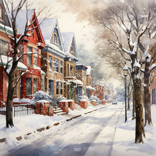 Load image into Gallery viewer, Diamond Painting - Full Round - winter snow street (40*40CM)
