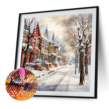 Load image into Gallery viewer, Diamond Painting - Full Round - winter snow street (40*40CM)