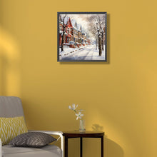 Load image into Gallery viewer, Diamond Painting - Full Round - winter snow street (40*40CM)