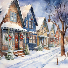 Load image into Gallery viewer, Diamond Painting - Full Round - winter snow street (40*40CM)