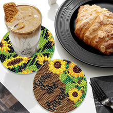 Load image into Gallery viewer, Wooden Diamond Crafts Coasters Bee Gnome with Holder Doughnut 6/8PCS Sweet Fruit