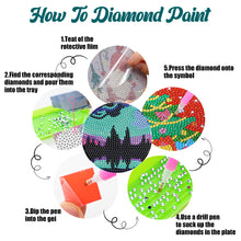 Load image into Gallery viewer, 6PCS Diamond Crafts Coasters with Holder Wooden Diamond Art Coaster Kits Mandara