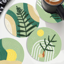 Load image into Gallery viewer, 6PCS Diamond Crafts Coasters with Holder Wooden Diamond Art Coaster Kits Mandara