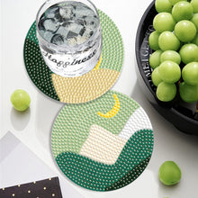 Load image into Gallery viewer, 6PCS Diamond Crafts Coasters with Holder Wooden Diamond Art Coaster Kits Mandara