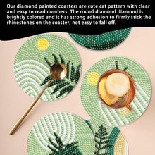 Load image into Gallery viewer, 6PCS Diamond Crafts Coasters with Holder Wooden Diamond Art Coaster Kits Mandara