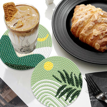 Load image into Gallery viewer, 6PCS Diamond Crafts Coasters with Holder Wooden Diamond Art Coaster Kits Mandara