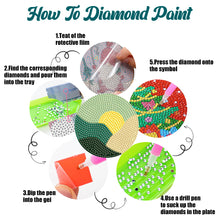 Load image into Gallery viewer, 6PCS Diamond Crafts Coasters with Holder Wooden Diamond Art Coaster Kits Mandara