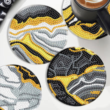 Load image into Gallery viewer, 6PCS Diamond Crafts Coasters with Holder Wooden Diamond Art Coaster Kits Mandara