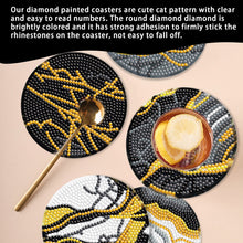 Load image into Gallery viewer, 6PCS Diamond Crafts Coasters with Holder Wooden Diamond Art Coaster Kits Mandara