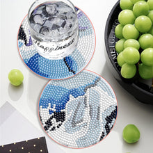Load image into Gallery viewer, 6PCS Diamond Crafts Coasters with Holder Wooden Diamond Art Coaster Kits Mandara