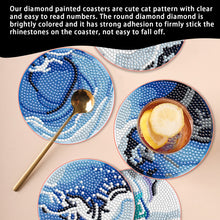 Load image into Gallery viewer, 6PCS Diamond Crafts Coasters with Holder Wooden Diamond Art Coaster Kits Mandara