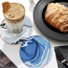 Load image into Gallery viewer, 6PCS Diamond Crafts Coasters with Holder Wooden Diamond Art Coaster Kits Mandara