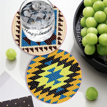 Load image into Gallery viewer, 6PCS Diamond Crafts Coasters with Holder Wooden Diamond Art Coaster Kits Mandara