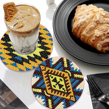 Load image into Gallery viewer, 6PCS Diamond Crafts Coasters with Holder Wooden Diamond Art Coaster Kits Mandara