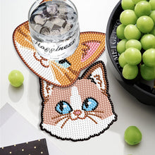 Load image into Gallery viewer, 6PCS Diamond Crafts Coasters Diamond Painting Art Coasters (Kitty)