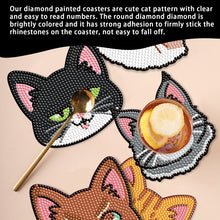 Load image into Gallery viewer, 6PCS Diamond Crafts Coasters Diamond Painting Art Coasters (Kitty)