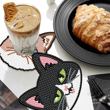 Load image into Gallery viewer, 6PCS Diamond Crafts Coasters Diamond Painting Art Coasters (Kitty)