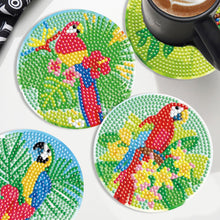 Load image into Gallery viewer, 6PCS Diamond Crafts Coasters Diamond Painting Art Coasters (Parrot)