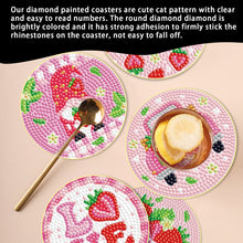 Load image into Gallery viewer, 6PCS Diamond Crafts Coasters Diamond Painting Art Coasters (Strawberry Gnome)