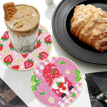Load image into Gallery viewer, 6PCS Diamond Crafts Coasters Diamond Painting Art Coasters (Strawberry Gnome)