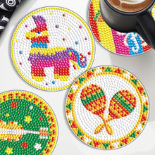 Load image into Gallery viewer, 6PCS Diamond Crafts Coasters Diamond Painting Art Coasters (Hippie Skeleton)