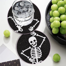 Load image into Gallery viewer, 6PCS Diamond Crafts Coasters Diamond Painting Art Coasters (Hippie Skeleton)