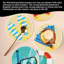 Load image into Gallery viewer, 6PCS Diamond Painting Art Coasters with Holder Wooden (Beach Holiday)