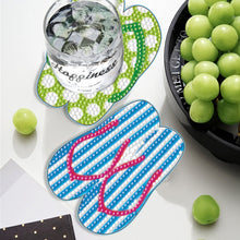 Load image into Gallery viewer, 6PCS Diamond Painting Art Coasters with Holder Wooden (Beach Holiday)