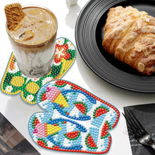 Load image into Gallery viewer, 6PCS Diamond Painting Art Coasters with Holder Wooden (Beach Holiday)