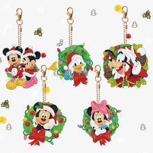 Load image into Gallery viewer, 5PCS Diamond Art Decor Xmas Mickey Pals Double Sided Rhinestone Painting Pendant