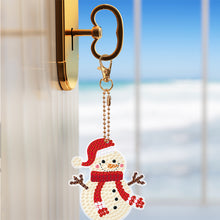 Load image into Gallery viewer, Double Sided Diamond Painting Keychains Snowman Special Shape Elk 7PCS Xmas Tree