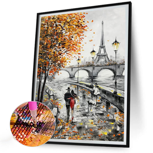 Diamond Painting - Full Round - street painting in paris (30*40CM)