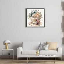 Load image into Gallery viewer, Diamond Painting - Full Round - teacup bouquet (30*30CM)