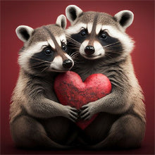 Load image into Gallery viewer, Diamond Painting - Full Round - raccoon (30*30CM)
