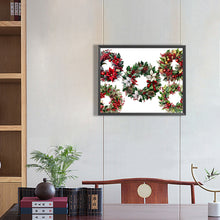 Load image into Gallery viewer, Diamond Painting - Full Round - christmas mood decoration wreath (50*40CM)