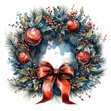 Load image into Gallery viewer, Diamond Painting - Full Round - Christmas wreath (40*40CM)