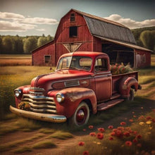 Load image into Gallery viewer, Diamond Painting - Full Round - red classic car (30*30CM)