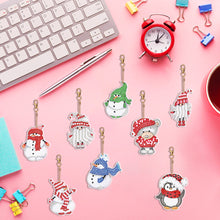 Load image into Gallery viewer, 8PCS Diamond Painting Keychains Double Sided Special Shape Diamond Art Decor Cat