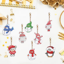 Load image into Gallery viewer, 8PCS Diamond Painting Keychains Double Sided Special Shape Diamond Art Decor Cat