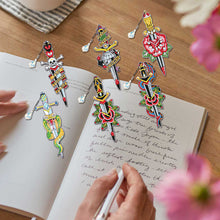 Load image into Gallery viewer, 6PCS Diamond Art Bookmarks Pendant Special Shape for Adults Kids Crafts Supplies