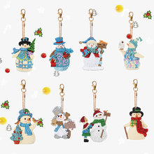 Load image into Gallery viewer, 8PCS Rhinestone Painting Pendant Double Sided (Snowman)