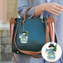 Load image into Gallery viewer, 8PCS Rhinestone Painting Pendant Double Sided (Snowman)