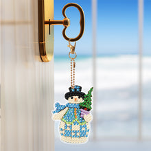 Load image into Gallery viewer, 8PCS Rhinestone Painting Pendant Double Sided (Snowman)