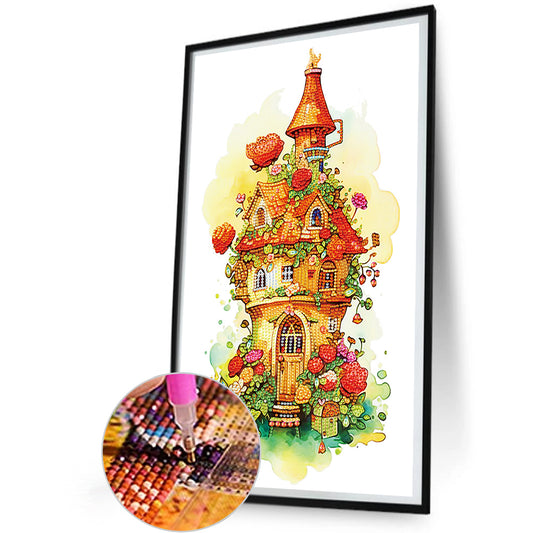 Diamond Painting - Partial Special Shaped - rose house (30*50CM)