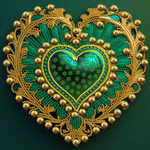 Load image into Gallery viewer, Diamond Painting - Partial Special Shaped - peacock heart (30*30CM)