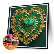 Load image into Gallery viewer, Diamond Painting - Partial Special Shaped - peacock heart (30*30CM)