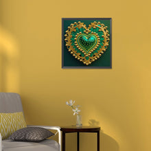 Load image into Gallery viewer, Diamond Painting - Partial Special Shaped - peacock heart (30*30CM)
