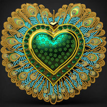 Load image into Gallery viewer, Diamond Painting - Partial Special Shaped - peacock heart (30*30CM)